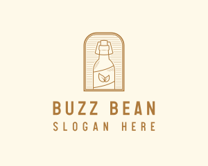 Organic Kombucha Bottle logo design