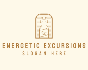 Organic Kombucha Bottle logo design