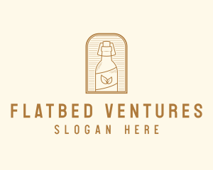 Organic Kombucha Bottle logo design