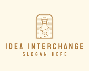 Organic Kombucha Bottle logo design