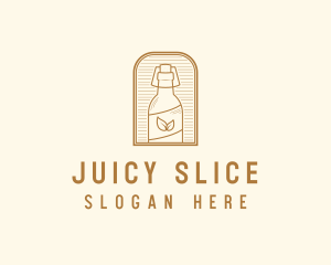 Organic Kombucha Bottle logo design