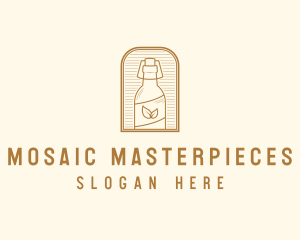 Organic Kombucha Bottle logo design