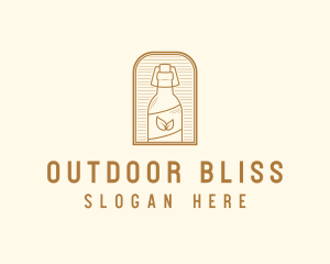 Organic Kombucha Bottle logo design