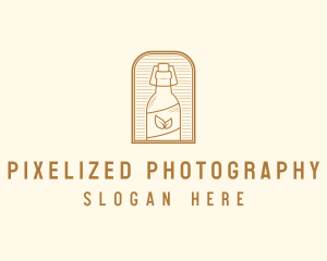 Organic Kombucha Bottle logo design