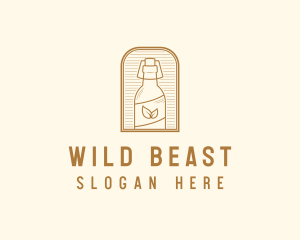 Organic Kombucha Bottle logo design