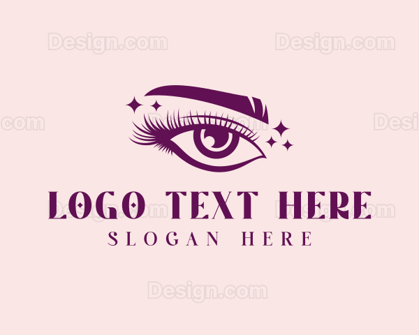 Eyelash Fashion Beautician Logo