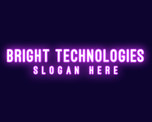 Bright Neon Text Wordmark logo