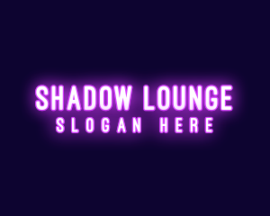 Bright Neon Text Wordmark logo