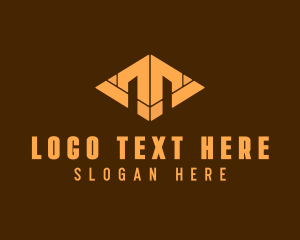 Geometric Arrow Pyramid logo