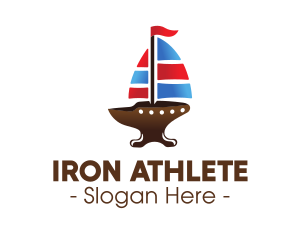 Iron Galleon Ship logo design