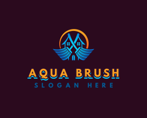 Broom Home Cleaner logo design