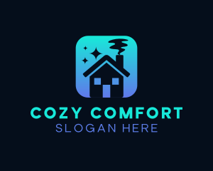 Cozy Home Cleaning logo design