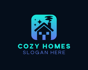 Cozy Home Cleaning logo design