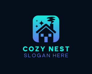 Cozy Home Cleaning logo design