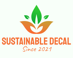 Plant Sustainability Badge logo design