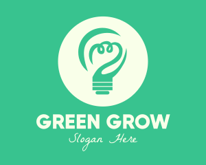 Green Eco Bulb logo design