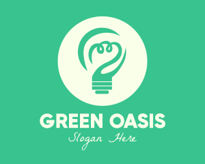 Green Eco Bulb logo design