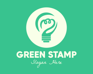 Green Eco Bulb logo design