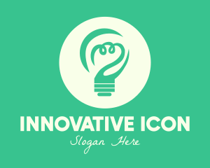 Green Eco Bulb logo design