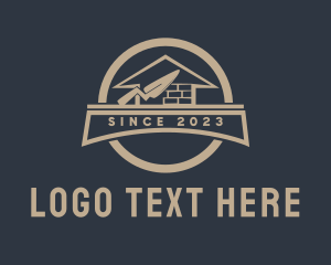 Home Brick Construction Builder  logo design
