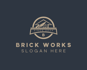 Home Brick Construction Builder  logo design