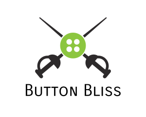 Button Fencing Swords logo design