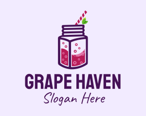 Grape Juice Drink logo design