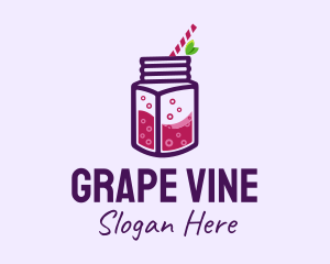 Grape Juice Drink logo design