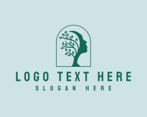 Tree Leaf Face logo