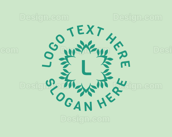 Leaf Floral Gardening Logo