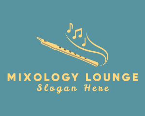 Elegant Musical Flute logo design