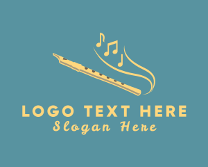 Elegant Musical Flute Logo