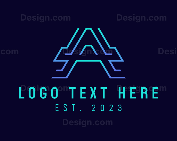 Technology Business Letter A Logo