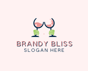 Sexy Alcohol Boob Bar logo design