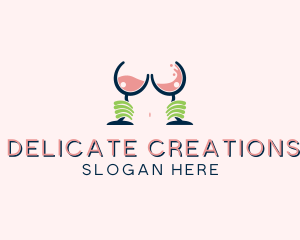 Sexy Alcohol Boob Bar logo design