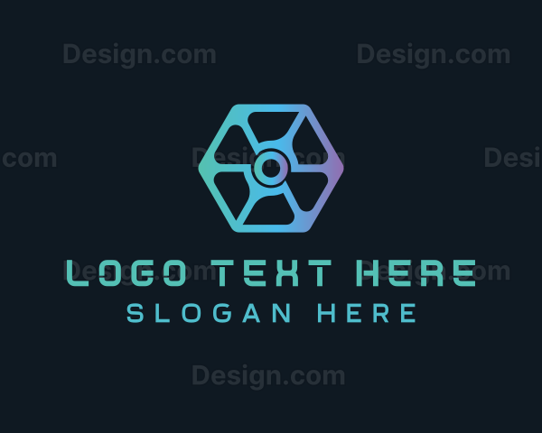 Digital Tech Hexagon Business Logo