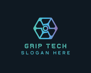 Digital Tech Hexagon Business logo design