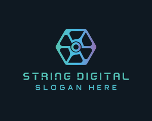 Digital Tech Hexagon Business logo design