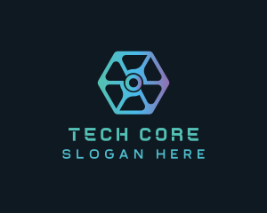 Digital Tech Hexagon Business logo design