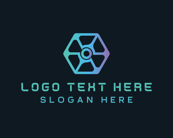 Digital Tech Hexagon Business logo