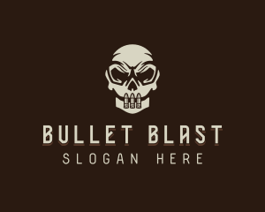 Bullet Skull Mercenary logo design