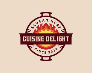 Flame Grill BBQ logo design