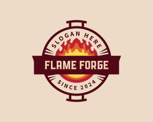 Flame Grill BBQ logo design