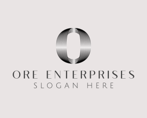 Elegant Metallic Business Letter O logo design