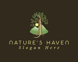 Natural Tree Sunset logo design