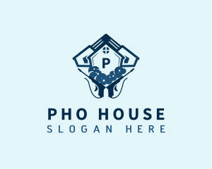 Pressure Washing Housekeeping logo design