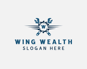 Wrench Gear Wings logo design