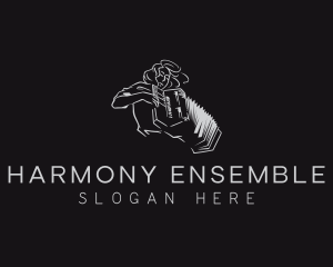 Musician Accordion Instrument logo
