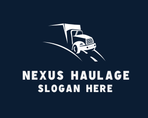 Delivery Truck Road logo design