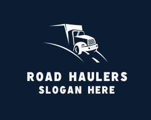 Delivery Truck Road logo design